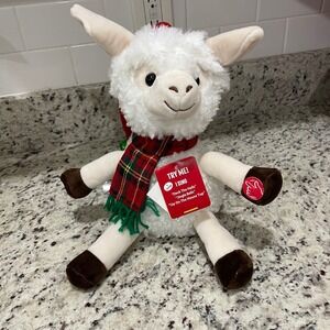 Gund Animated Singing Dancing Sheep Lamb Christmas Plush Toy Red Scarf Hat